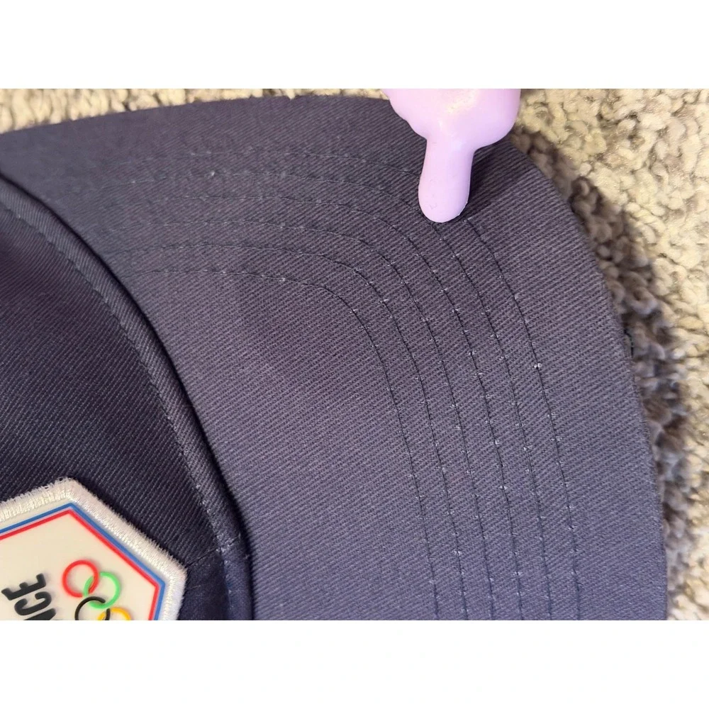 France Olympic Team Hat Men OSFA Navy Blue Baseball Cap Adjustable Buckle Strap*